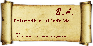 Beluzsár Alfréda névjegykártya